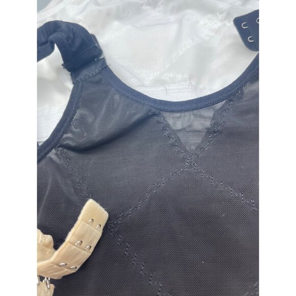 set of 3 sport bra brown white black front closer adjustable shoulder XL READ - Picture 5 of 9